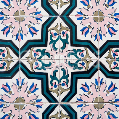Traditional Portuguese glazed tiles
