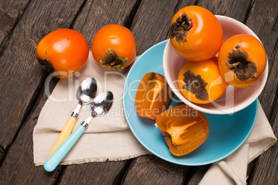 Orange persimmons