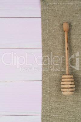 Kitchenware on beige towel