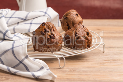 Baked chocolate muffins