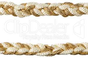 Golden rope curtain tassels