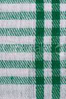 Green checked fabric