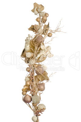 Golden Christmas decoration branches