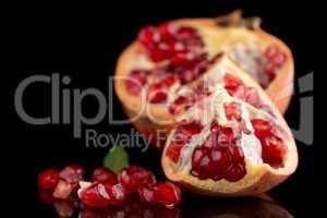 ripe pomegranate fruit