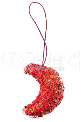 Red Christmas moon decoration