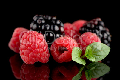 Blackberry and raspberry