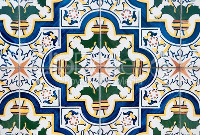 Traditional Portuguese glazed tiles