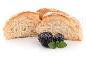 Croissant and blackberries