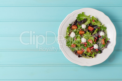 Green salad on plate