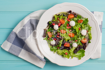 Green salad on plate