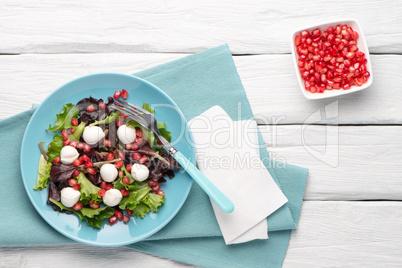 Green salad on plate