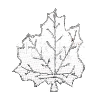 Christmas decorative silver leaf