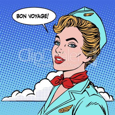 Bon voyage stewardess tourism travel flight
