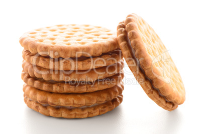 Sandwich biscuits with vanilla filling