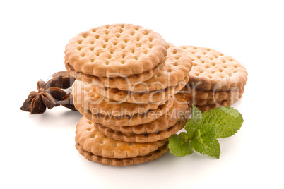 Sandwich biscuits with vanilla filling