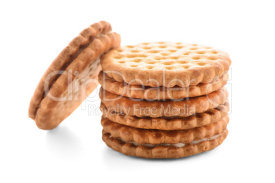 Sandwich biscuits with vanilla filling