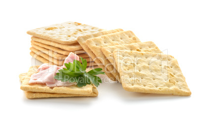 Crackers with Ham