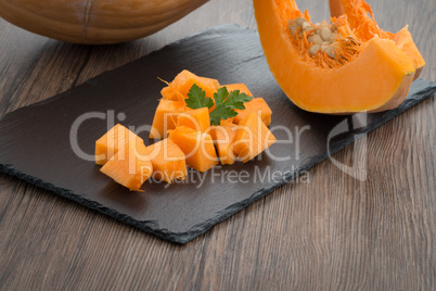 Sliced pumpkin