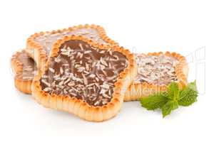 Chocolate and coconut tartlets