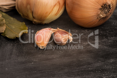 Onions and garlic