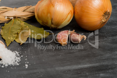 Onions and garlic