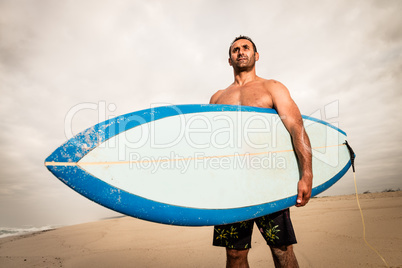 Surfer wathing the waves