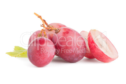 Bunch of red grapes