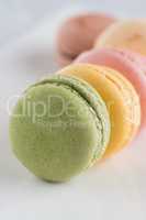 Macarons on a white plate