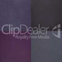 Set of purple leather samples