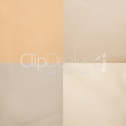 Set of beige leather samples