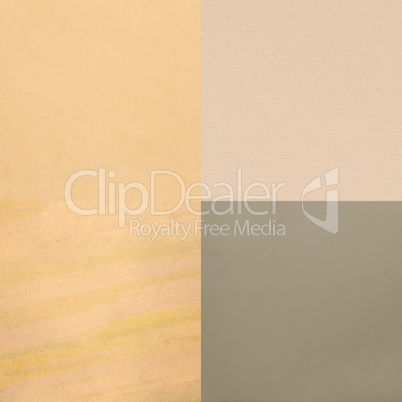 Set of beige leather samples