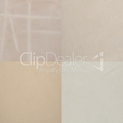 Set of beige leather samples