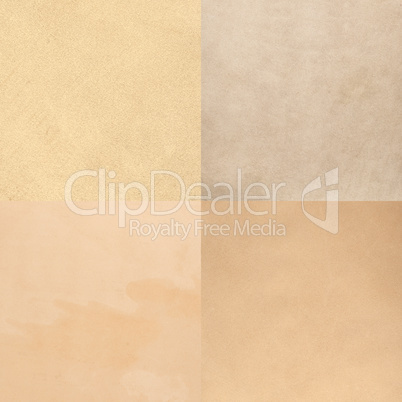 Set of beige leather samples