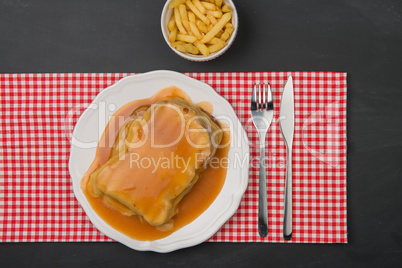 Francesinha and french fries