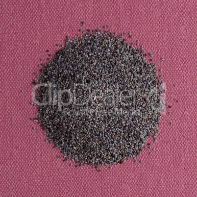 Circle of poppy seeds