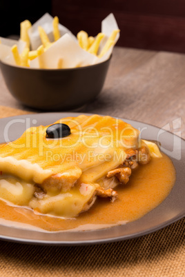 Francesinha and french fries