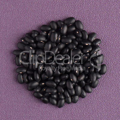 Circle of black beans