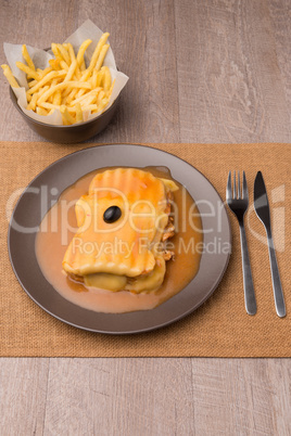 Francesinha and french fries