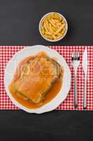 Francesinha and french fries