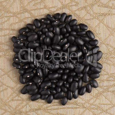 Circle of black beans