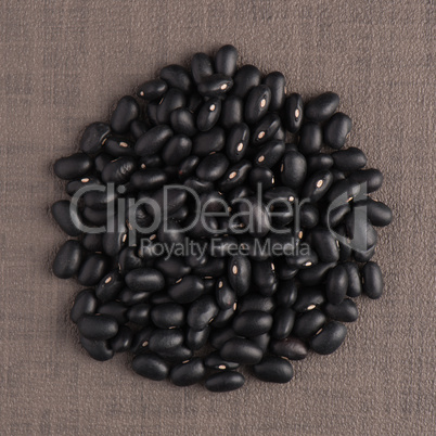 Circle of black beans