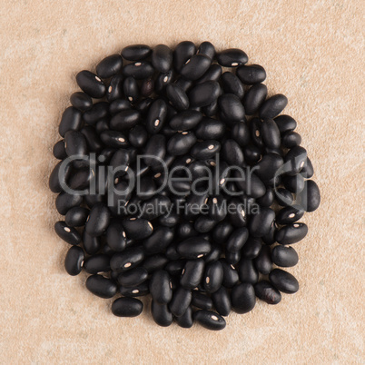 Circle of black beans Circle of black beans