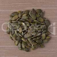 Circle of pumpkin seeds