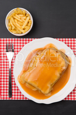 Francesinha and french fries