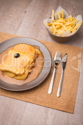 Francesinha and french fries