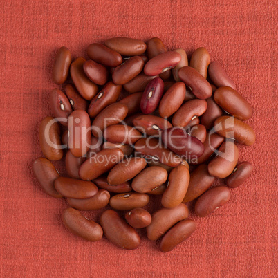 Circle of red beans