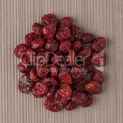 Circle of dried cranberries