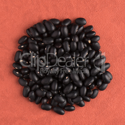 Circle of black beans