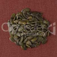 Circle of pumpkin seeds