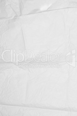 Crumpled and folded white paper